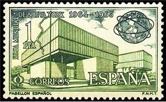 z vendido ESPAÑA 1964 1590 Sello Nuevo Feria de Nueva York Pabellon de España Espana Spain Espagne Spagna Spanje Spanien 