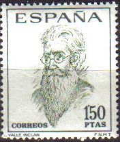z vendido ESPAÑA 1966 1758 Sello MNH Literatos Españoles Valle Inclán Espana Spain Espagne Spagna Spanje Spanien 