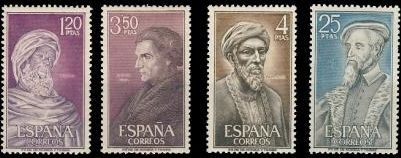 ESPAÑA 1967 1791/4 Sellos Nuevos Personajes Españoles completa Yv1444/7 ** MNH Espana Spain Espagne Spagna Spanje Spanien 