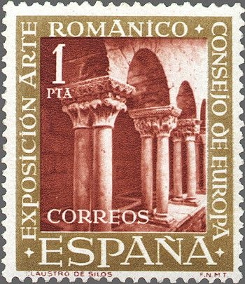 ESPAÑA 1961 1366 Sello Nuevo VII Expo Consejo Europa Arte Románico Yv1035 Claustro Monasterio Silos Espana Spain Espagne Spagna Spanje Spanien 