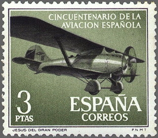 z vendido ESPAÑA 1961 1403 Sello Nuevo Aniversario de la Aviación Española Avión Jesús del Gran Poder Espana Spain Espagne Spagna Spanje Spanien 