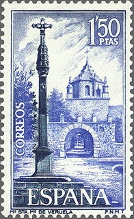 z vendido ESPAÑA 1967 1834 Sello Nuevo Monasterio Veruela (Zaragoza) Calvario y Puerta Exterior c/charnela Espana Spain Espagne Spagna Spanje Spanien 