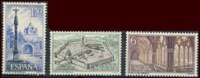 z vendido ESPAÑA 1967 1834/6 Sellos Nuevos Monasterio Veruela (Zaragoza) Completa Espana Spain Espagne Spagna Spanje Spanien 