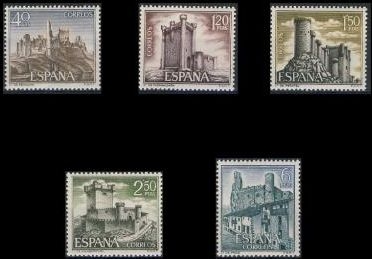 ESPAÑA 1968 1880/4 Sellos Nuevos Serie Castillos de España c/charnela Espana Spain Espagne Spagna Spanje Spanien 