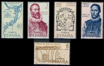 ESPAÑA 1968 1889/93 Sellos Nuevos Forjadores de America Completa Espana Spain Espagne Spagna Spanje Spanien 