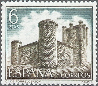 z vendido ESPAÑA 1969 1931 Sello Nuevo Serie Castillos de España Torrelobaton Valladolid c/charnela Espana Spain Espagne Spagna Spanje Spanien 