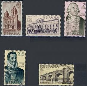 ESPAÑA 1969 1939/43 Sellos Nuevos Serie Forjadores de America Chile c/charnela Espana Spain Espagne Spagna Spanje Spanien 