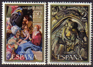 ESPAÑA 1969 1944/5 Sellos Nuevos Serie Navidad Catedral de Gerona Completa Espana Spain Espagne Spagna Spanje Spanien 