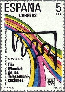 ESPAÑA 1979 2522 Sello Nuevo Dia Mundial de la Telecomunicaciones Telecomunicacion Universal Espana Spain Espagne Spagna Spanje Spanien 