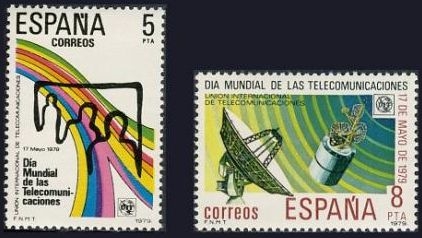 ESPAÑA 1979 2522/3 Sellos ** MNH Dia Mundial de la Telecomunicaciones Completa Espana Spain Espagne Spagna Spanje Spanien 