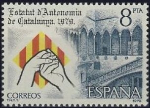 ESPAÑA 1979 2546 Sello ** MNH Proclamacion del Estatuto de Autonomia de Cataluña Espana Spain Espagne Spagna Spanje Spanien 