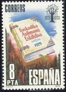 z vendido ESPAÑA 1979 2547 Sello ** MNH Proclamación del Estatuto de Autonomia del Pais Vasco. Estatuto de Guernica Espana Spain Espagne Spagna Spanje Spanien 