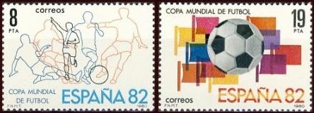 España 1980 Edifil 2570/1 Sellos ** Campeonato Mundial de Futbol España'82 Ctª Spain Stamps Timbre Espagne Briefmarke Spanien Francobolli Spagna