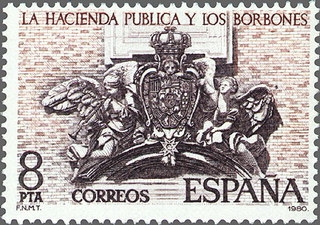 ESPAÑA 1980 2573 Sello Nuevo La Hacienda Publica y los Borbones Escudo Aduana Madrid Espana Spain Espagne Spagna Spanje Spanien 