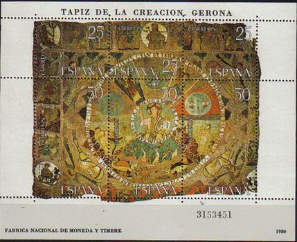 z vendido ESPAÑA 1980 2591 Sellos Nuevos HB Tapiz de la Creacion Gerona Espana Spain Espagne Spagna Spanje Spanien 