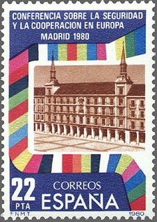 ESPAÑA 1980 2592 Sello Nuevo Conferencia sobre la seguridad y la cooperacion de europa 2ª reunion Madrid Espana Spain Espagne Spagna Spanje Spanien 