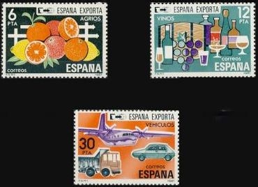 z vendido ESPAÑA 1981 2626/8 Sellos Nuevos España Exporta Agrios, Vinos y Vehiculos de Transporte Completa Yvert2254/6 Scott2247/9 ** MNH Espana Spain Espagne Spagna Spanje Spanien 