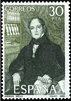 z vendido ESPAÑA 1982 2647 Sello Nuevo Centenario Andres Bello Yvert2275 Michel2535 Espana Spain Espagne Spagna Spanje Spanien 