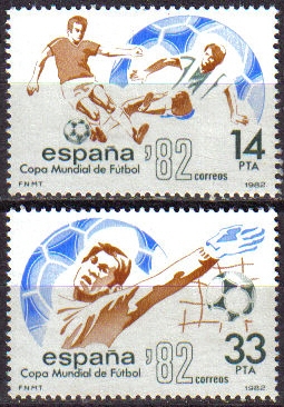 z vendido ESPAÑA 1982 2661/2 Sellos Nuevos Copa Mundial de Futbol ESPAÑA'82 Jugada y Gol Yvert2288/9 Scott2293/4 Espana Spain Espagne Spagna Spanje Spanien 