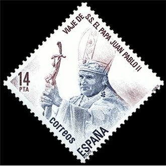 z vendido ESPAÑA 1982 2675 Sello Nuevo Visita de S.S. el papa Juan Pablo II a España Efigie Yvert2297 Scott2303 Espana Spain Espagne Spagna Spanje Spanien 