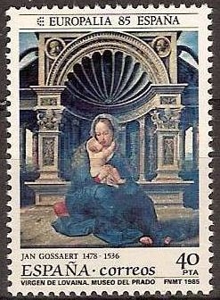 z vendido ESPAÑA 1985 2779 Sello Nuevo Europalia 85 Virgen de Lovaina (Jan Gossaert) 
