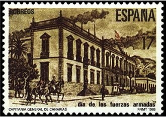z vendido ESPAÑA 1986 2849 Sello Nuevo Dia Fuerzas Armadas Capitanía General de Canarias Yvert2464 Scott2478 Espana Spain Espagne Spagna Spanje Spanien 