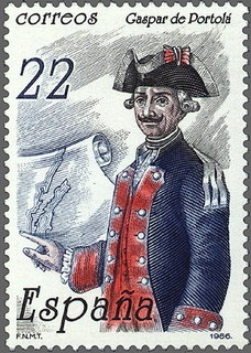 z vendido ESPAÑA 1986 2866 Sello Nuevo Centenario de la Muerte de Gaspar de Portolá  Espana Spain Espagne Spagna Spanje Spanien 
