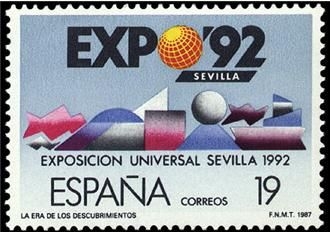 z vendido ESPAÑA 1987 2875 Sello Nuevo Exposición Universal Sevilla EXPO'92 Yvert2494 Scott2507 Espana Spain Espagne Spagna Spanje Spanien 