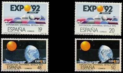 z vendido ESPAÑA 1987 2875/76A Sellos Nuevos Exposición Universal Sevilla EXPO'92 Completa Yvert2494/7 Scott2507//10 Espana Spain Espagne Spagna Spanje Spanien 