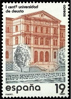 z vendido ESPAÑA 1987 2880 Sello Nuevo Centenario Creación Universidad de Deusto Yvert2500 Scott2510 Espana Spain Espagne Spagna Spanje Spanien 