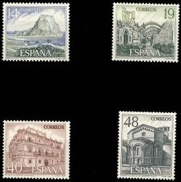z vendido ESPAÑA 1987 2900/03 Sellos Nuevos Turismo completa Peñon Ifach Alicante, Sta. Mª Ozo Pontevedra, Soñanes Cantabria y Monasterio San Joan Gerona Espana Spain Espagne Spagna Spanje Spanien 
