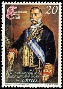 z vendido ESPAÑA 1988 2968 Sello Nuevo Centenario del Codigo Civil. D. Manuel Alonso Martinez Spain Espagne Spagna Spanje Spanien 