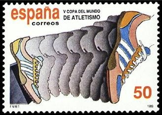 z vendido ESPAÑA 1989 3023 Sello Nuevo V Copa del Mundo de Atletismo Inicio de la Carrera Michel2902 Scott2606 Espana Spain Espagne Spagna Spanje Spanien 