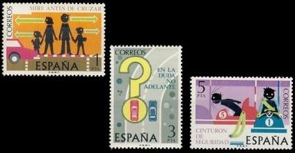 ESPAÑA 1976 2312/14 Sellos Nuevos Seguridad Vial Espana Spain Espagne Spagna Spanje Spanien 