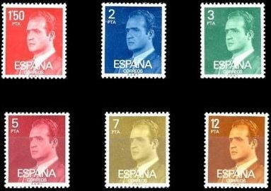 ESPAÑA 1976 2344/9 Sellos Nuevos Serie Básica Rey Juan Carlos I Espana Spain Espagne Spagna Spanje Spanien 