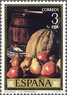 España 1976 2360/7 Sellos ** Pintor Luis Eugenio Menendez Bodegones Timbres Espagne Espana stamps Spain