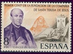 ESPAÑA 1977 2416 Sello Nuevo Centenario de la fundación de la Compañía de Santa Teresa de Jesús Enrique de Ossó