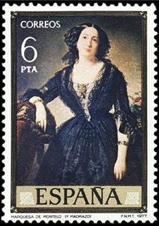 z vendido ESPAÑA 1977 2433 Sello Nuevo Pintor Federico Madrazo Marquesa de Montelo