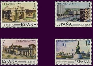 ESPAÑA 1977 2439/42 Sellos Nuevos Serie Hispanidad. Guatemala Completa