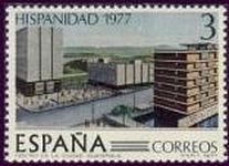 z vendido ESPAÑA 1977 2440 Sello Nuevo Serie Hispanidad. Guatemala Centro de la Ciudad