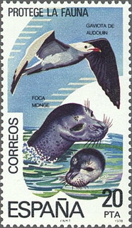 z vendido ESPAÑA 1978 2473 Sello Nuevo Proteccion de la Naturaleza Gaviota Comun y Foca Monge Espana Spain Espagne Spagna Spanje Spanien 