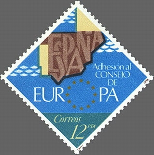ESPAÑA 1978 2476 Sello Nuevo Adhesion de España al Consejo de Europa Espana Spain Espagne Spagna Spanje Spanien 