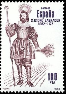 z vendido ESPAÑA 1983 2708 Sello Nuevo Centenarios San Isidro Labrador Yvert2325 Scott2330 Espana Spain Espagne Spagna Spanje Spanien 
