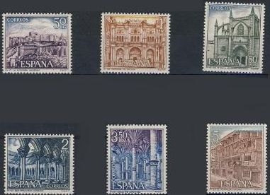ESPAÑA 1970 1982/7 Sellos Nuevos Serie Turistica Completa Espana Spain Espagne Spagna Spanje Spanien 