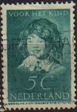 z vendido Holanda 1937 Scott B101 Sello niños bienestar de la infancia usado Stamps Netherlands Holland Hollande Olanda 