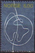 NORUEGA 2004 Scott 1393 Sello de Persona a Persona Globo Terraqueo usado Norway Norvège Norge 