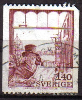 SUECIA 1974 Scott 1093 Sello Mr. Simmons Publicista Sueco Sweden Sverige 