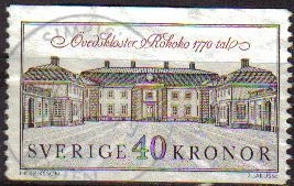 SUECIA 1990 Scott 1841 Sello Palacio Ovedskloster Sweden Sverige 