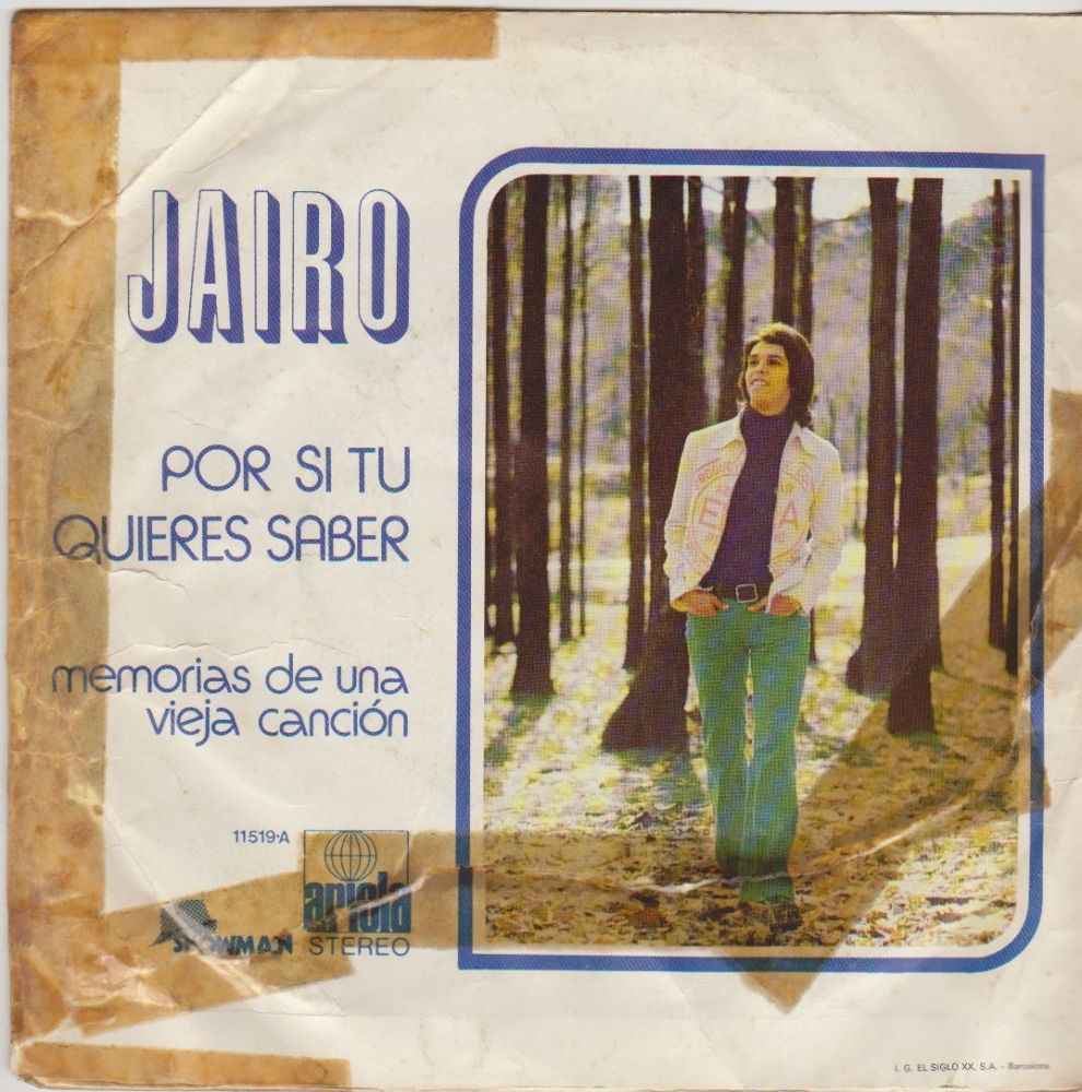 DISCO VINILO 45 RPM JAIRO POR SI TU QUIERES SABER 