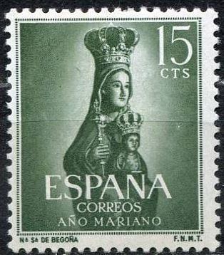 z vendido España 1954 1133 Sello ** Año Mariano Ntra. Señora de Begoña Bilbao Timbre Espagne Spain Spagna Espana Spanje Spanien 